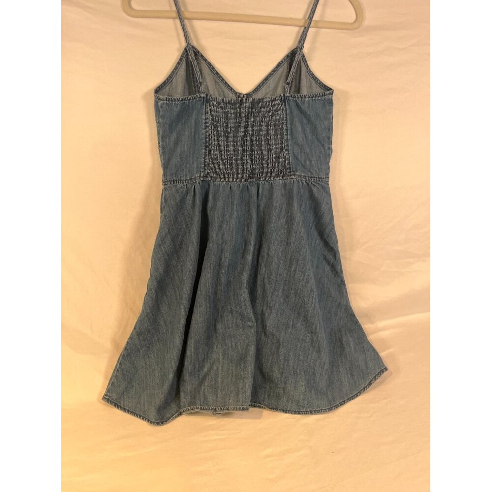 Express Womens Denim Button-Front Mini Dress Size S With Pockets - Picture 8 of 10